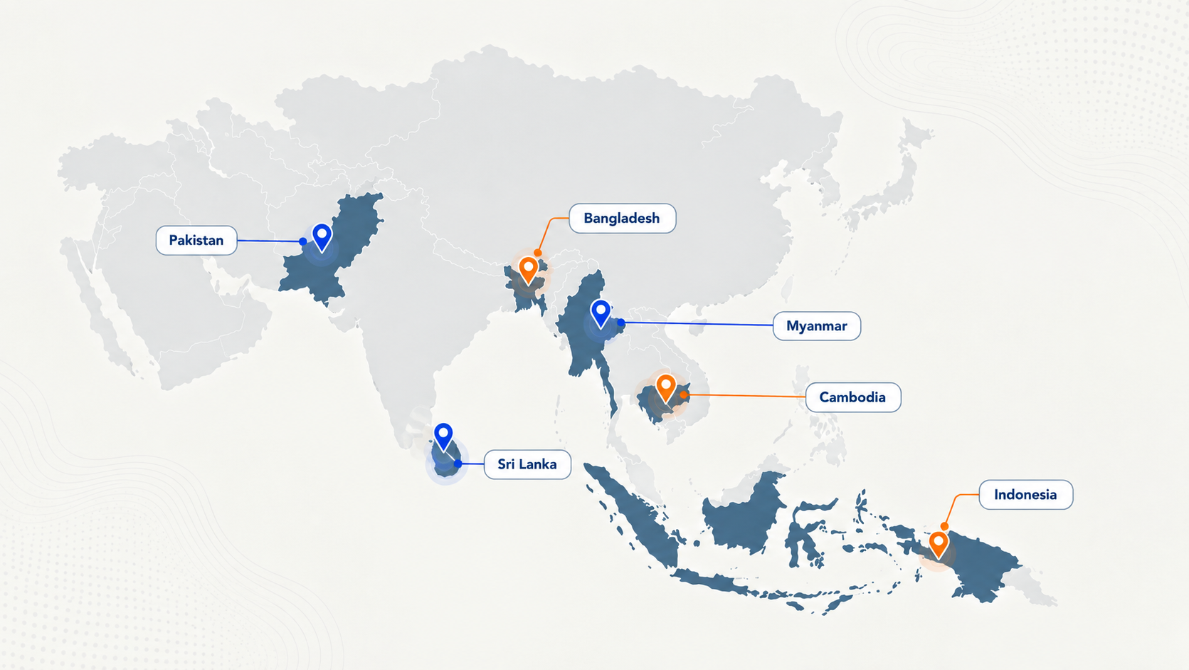 ELS office locations across Asia